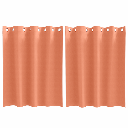 Gordijnen met gordijnen 2 pcs Terracotta 140 x 140 cm Polyester