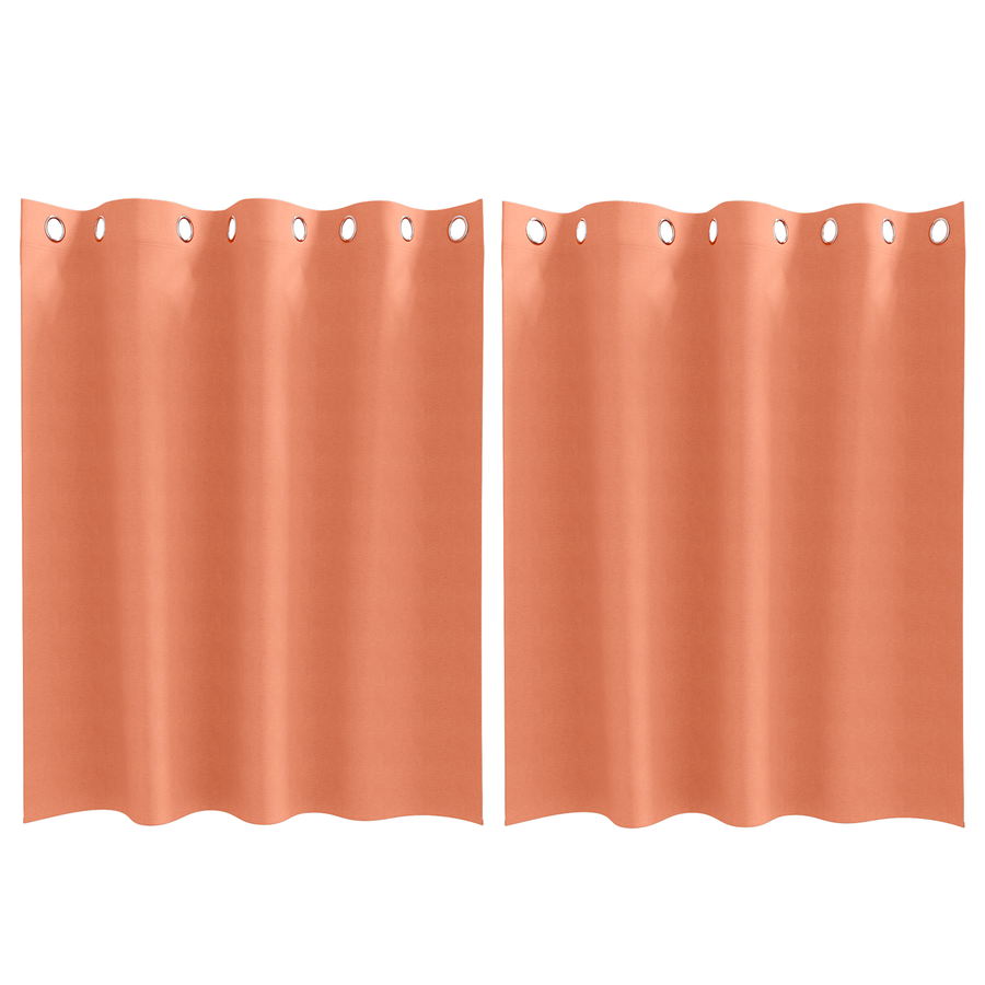 Gordijnen met gordijnen 2 pcs Terracotta 140 x 140 cm Polyester