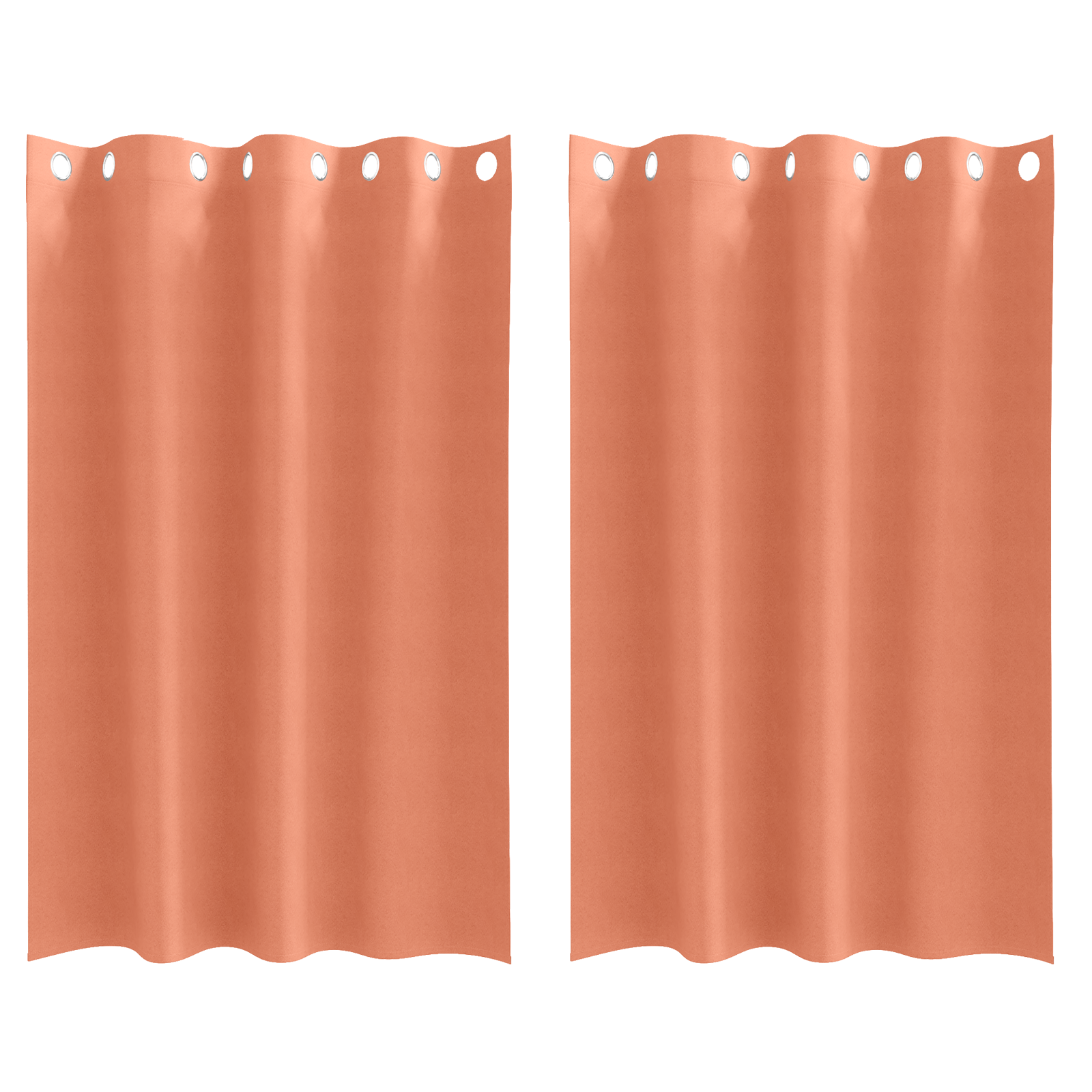 Gordijnen met gordijnen 2 pcs Terracotta 175 x 140 cm Polyester
