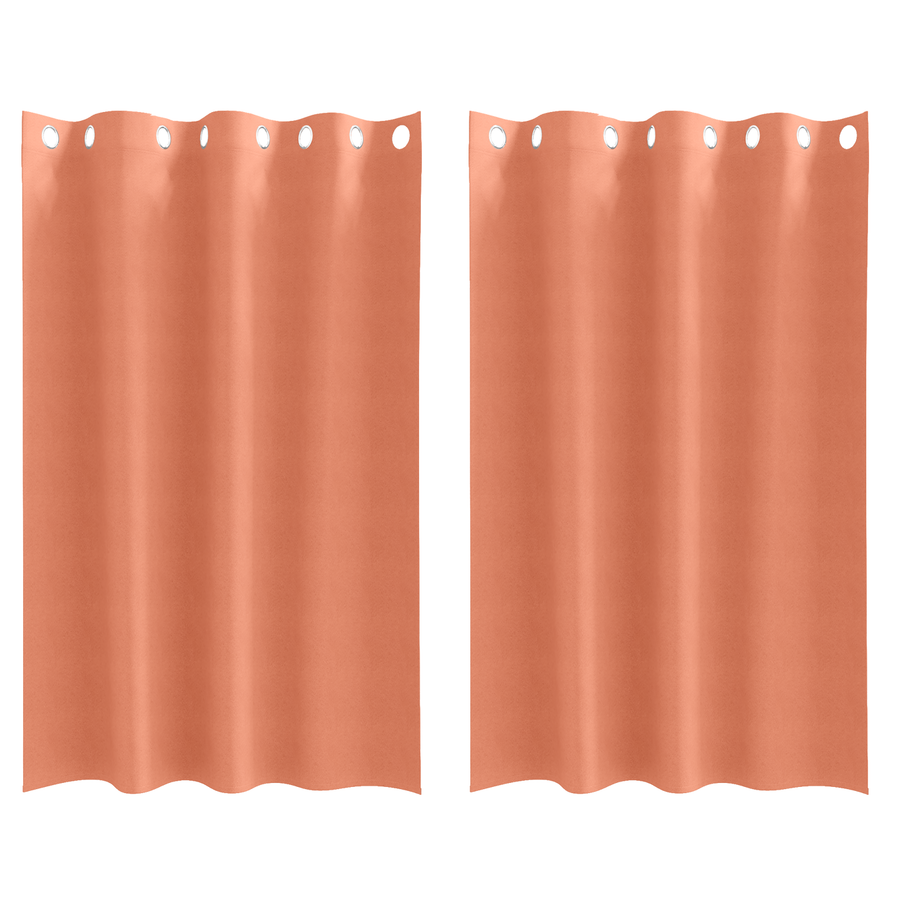 Gordijnen met gordijnen 2 pcs Terracotta 175 x 140 cm Polyester