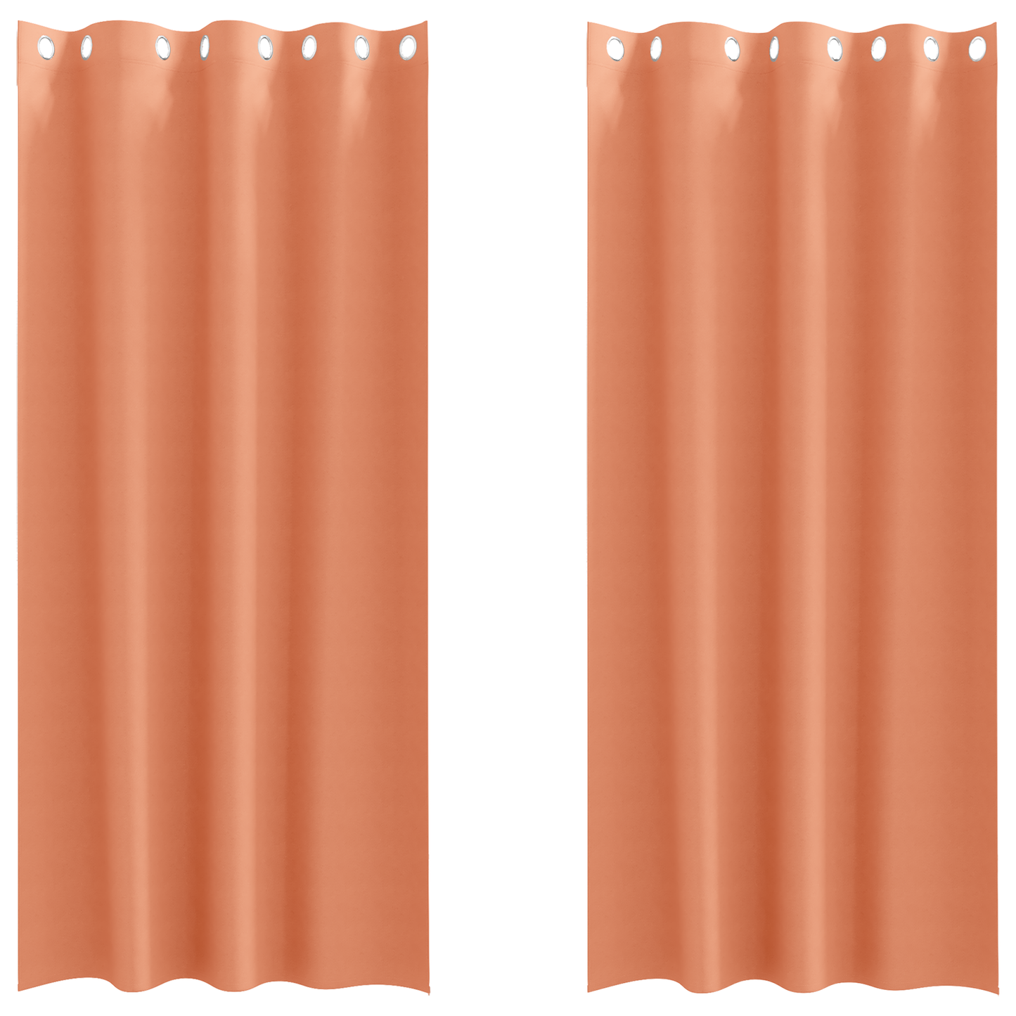 Gordijnen met gordijnen 2 pcs Terracotta 225 x 140 cm Polyester