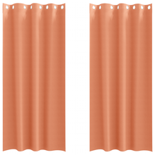 Gordijnen met gordijnen 2 pcs Terracotta 225 x 140 cm Polyester