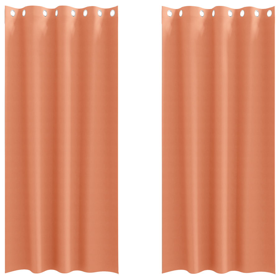 Gordijnen met gordijnen 2 pcs Terracotta 225 x 140 cm Polyester