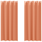 Blackout Curtains with Rings 2 pcs Terracotta 245 x 140 cm