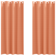 Blackout Curtains with Rings 2 pcs Terracotta 260 x 140 cm