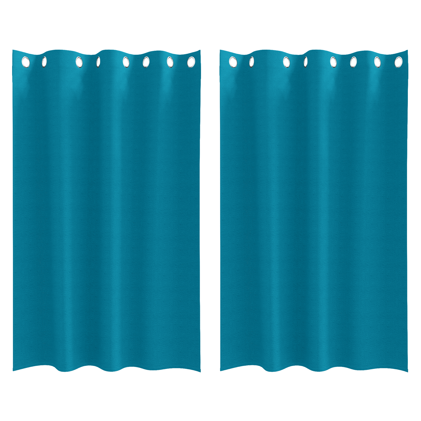 Gordijnen met gordijnen 2 pcs Turquoise 175 x 140 cm Polyester