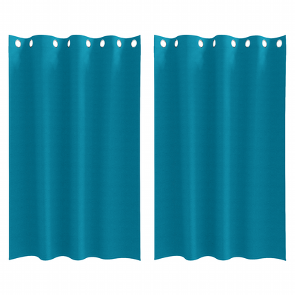 Gordijnen met gordijnen 2 pcs Turquoise 175 x 140 cm Polyester