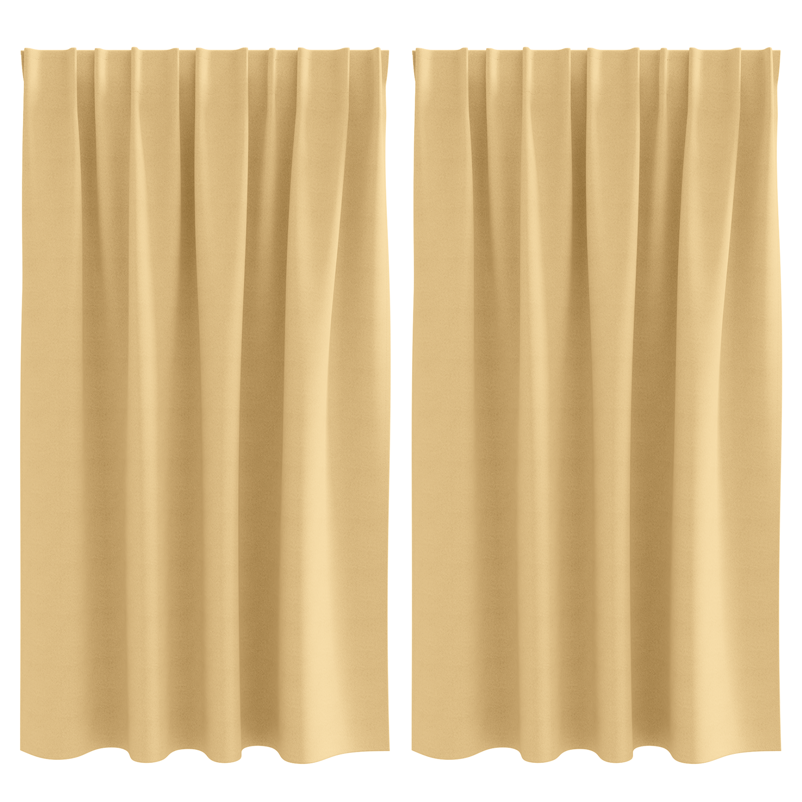 Gordijnen met gordijnen 2 pcs Beige 140 x 140 cm Polyester