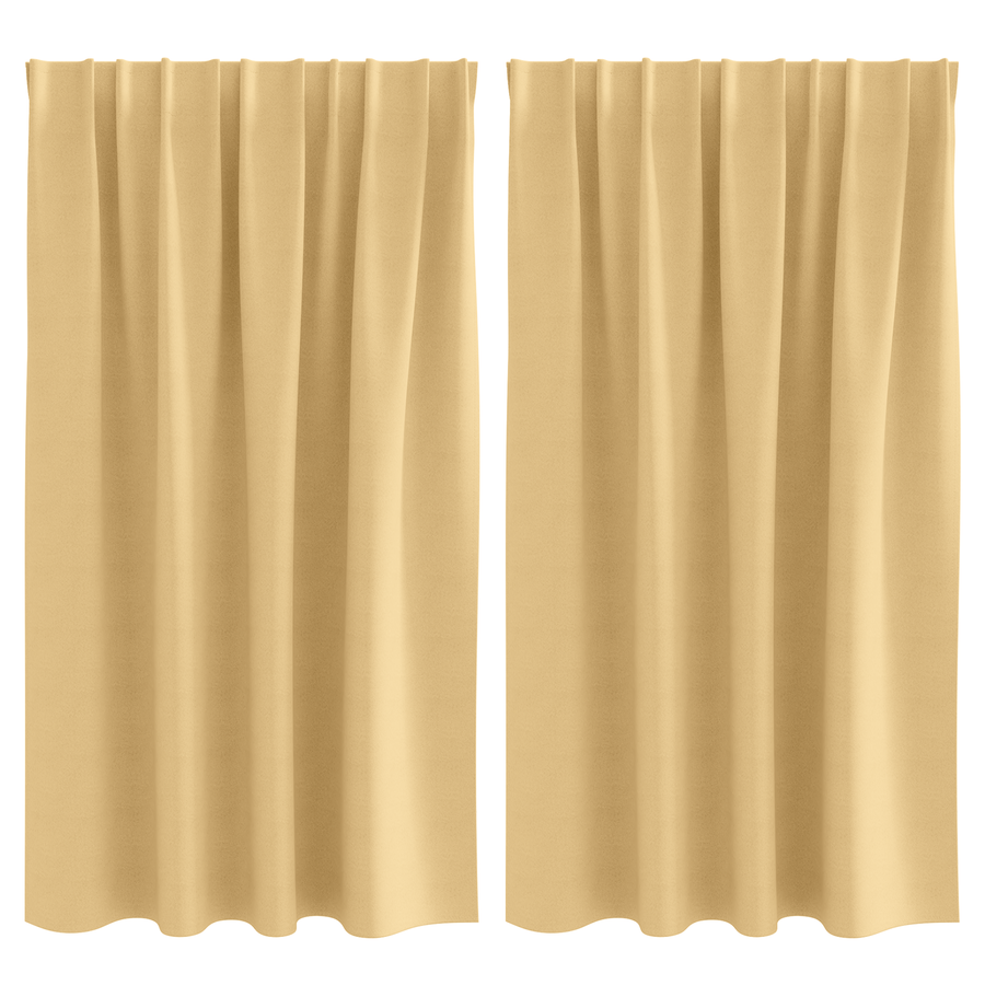 Gordijnen met gordijnen 2 pcs Beige 140 x 140 cm Polyester