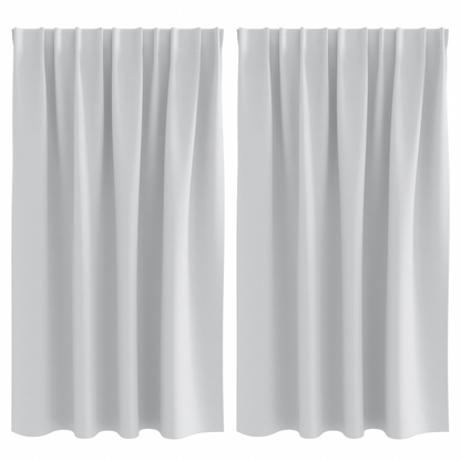Gordijnen met gordijnen 2 pcs Bleekgrijs 140 x 140 cm Polyester