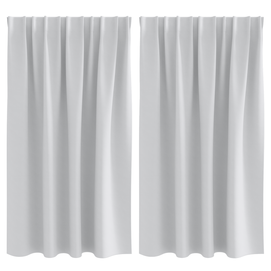 Gordijnen met gordijnen 2 pcs Bleekgrijs 140 x 140 cm Polyester