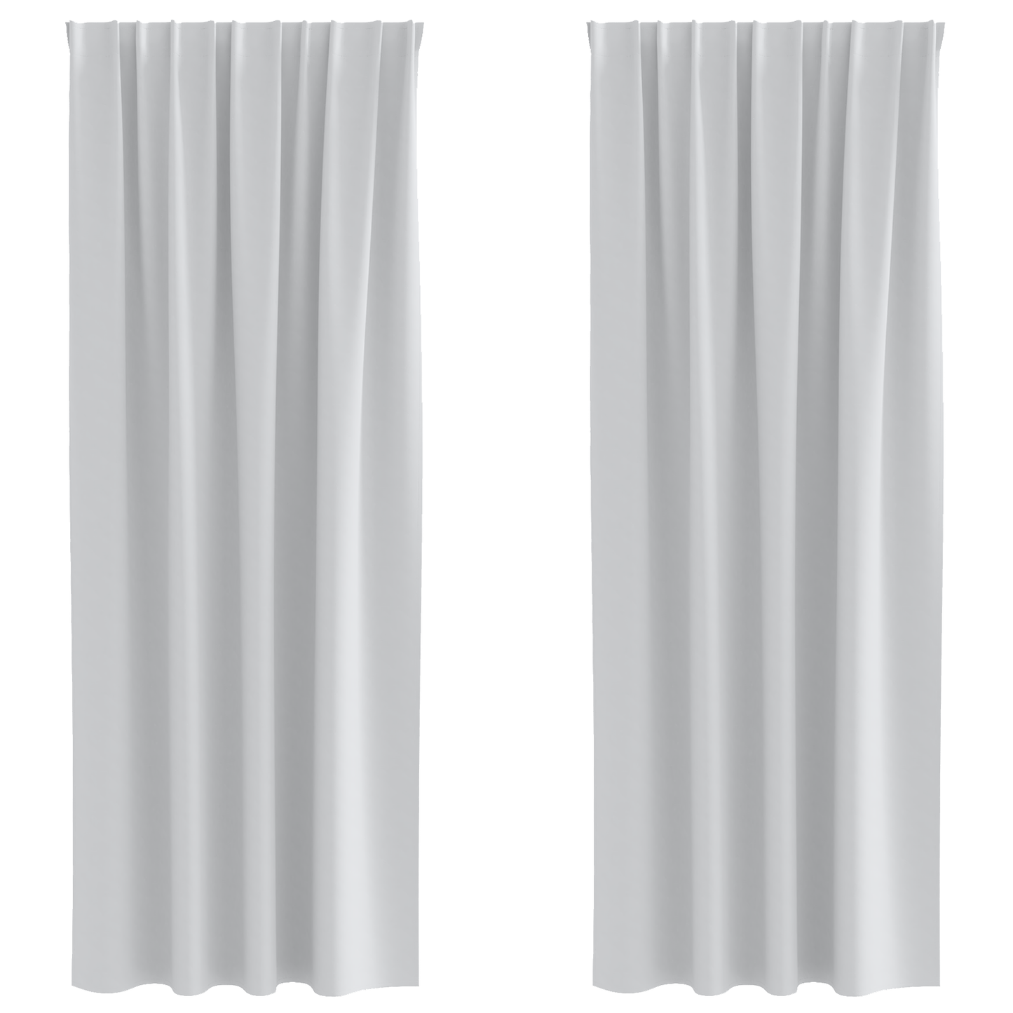 Gordijnen met gordijnen 2 pcs Bleekgrijs 260 x 140 cm Polyester