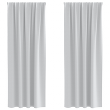Gordijnen met gordijnen 2 pcs Bleekgrijs 260 x 140 cm Polyester