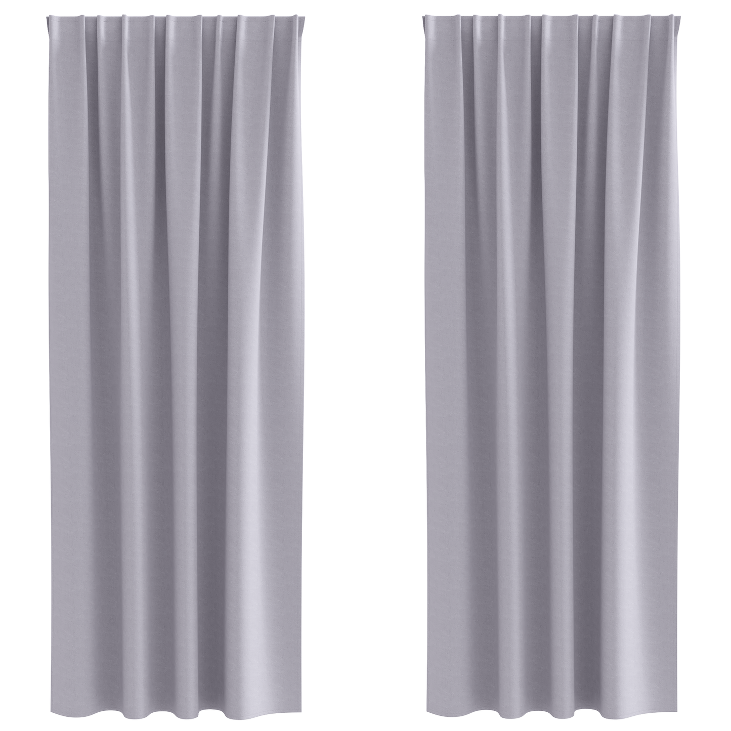 Gordijnen 2 pcs Metaalgrijs 260 x 140 cm Polyester