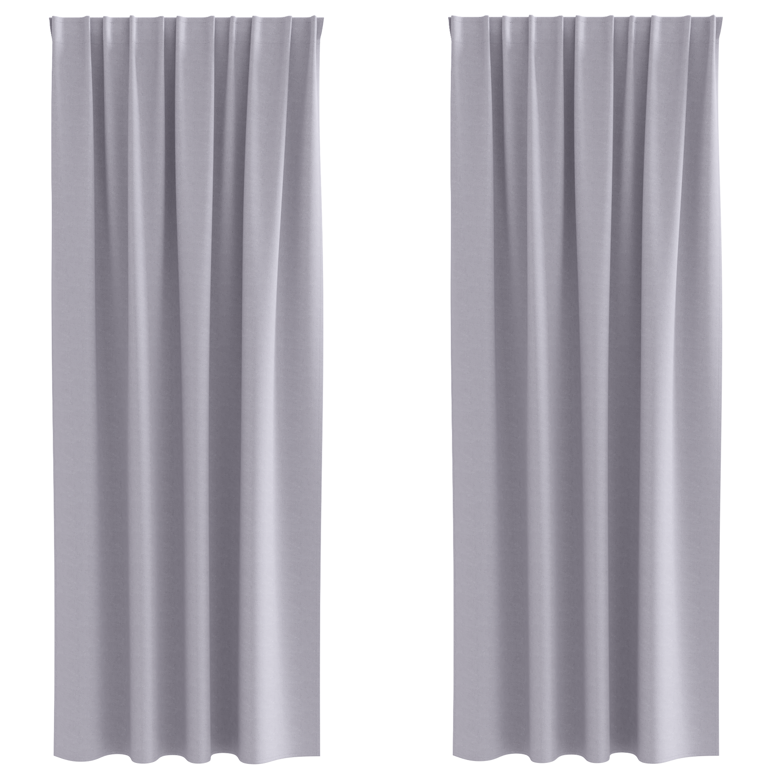 Gordijnen 2 pcs Metaalgrijs 260 x 140 cm Polyester