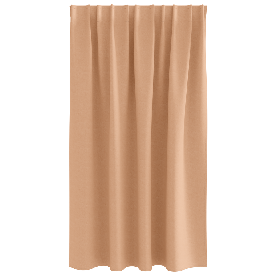 Gordijnen met gordijnen 2 pcs Lichtbruin 140 x 140 cm Polyester