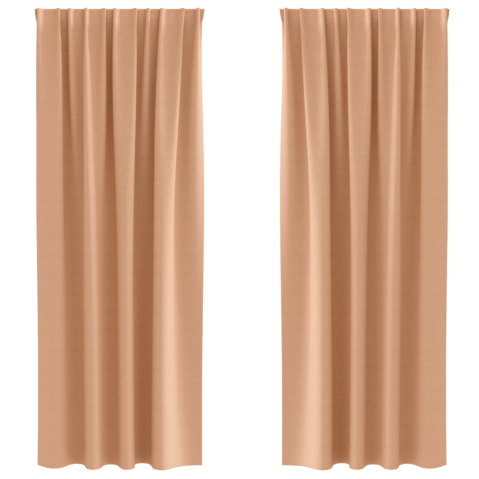Gordijnen met gordijnen 2 pcs Lichtbruin 245 x 140 cm Polyester