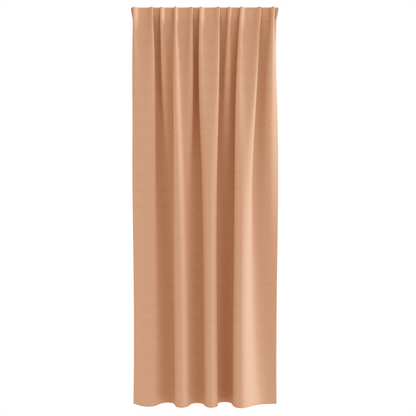 Gordijnen met gordijnen 2 pcs Lichtbruin 245 x 140 cm Polyester