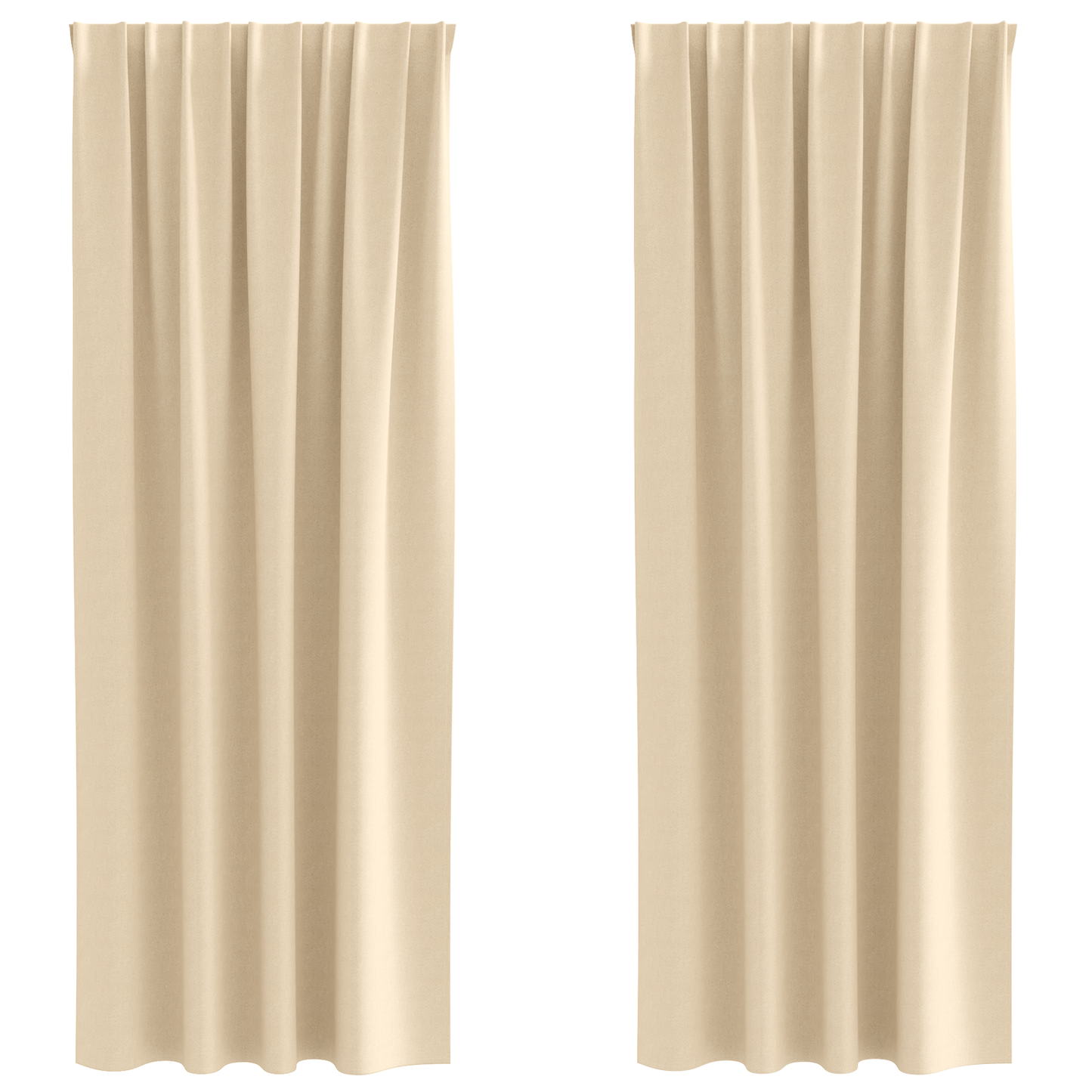 Gordijnen met gordijnen 2 pcs Crème 225 x 140 cm Polyester