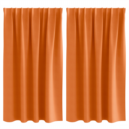Gordijnen met gordijnen 2 pcs Feloranje 140 x 140 cm Polyester