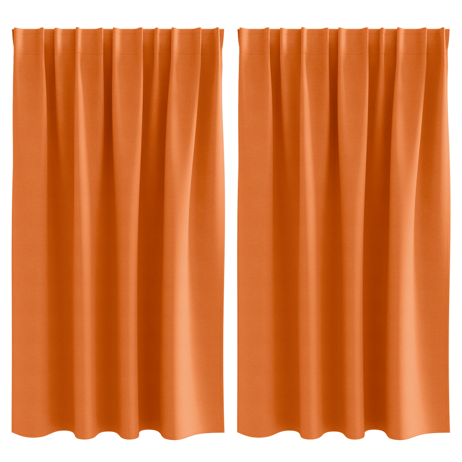 Gordijnen met gordijnen 2 pcs Feloranje 140 x 140 cm Polyester