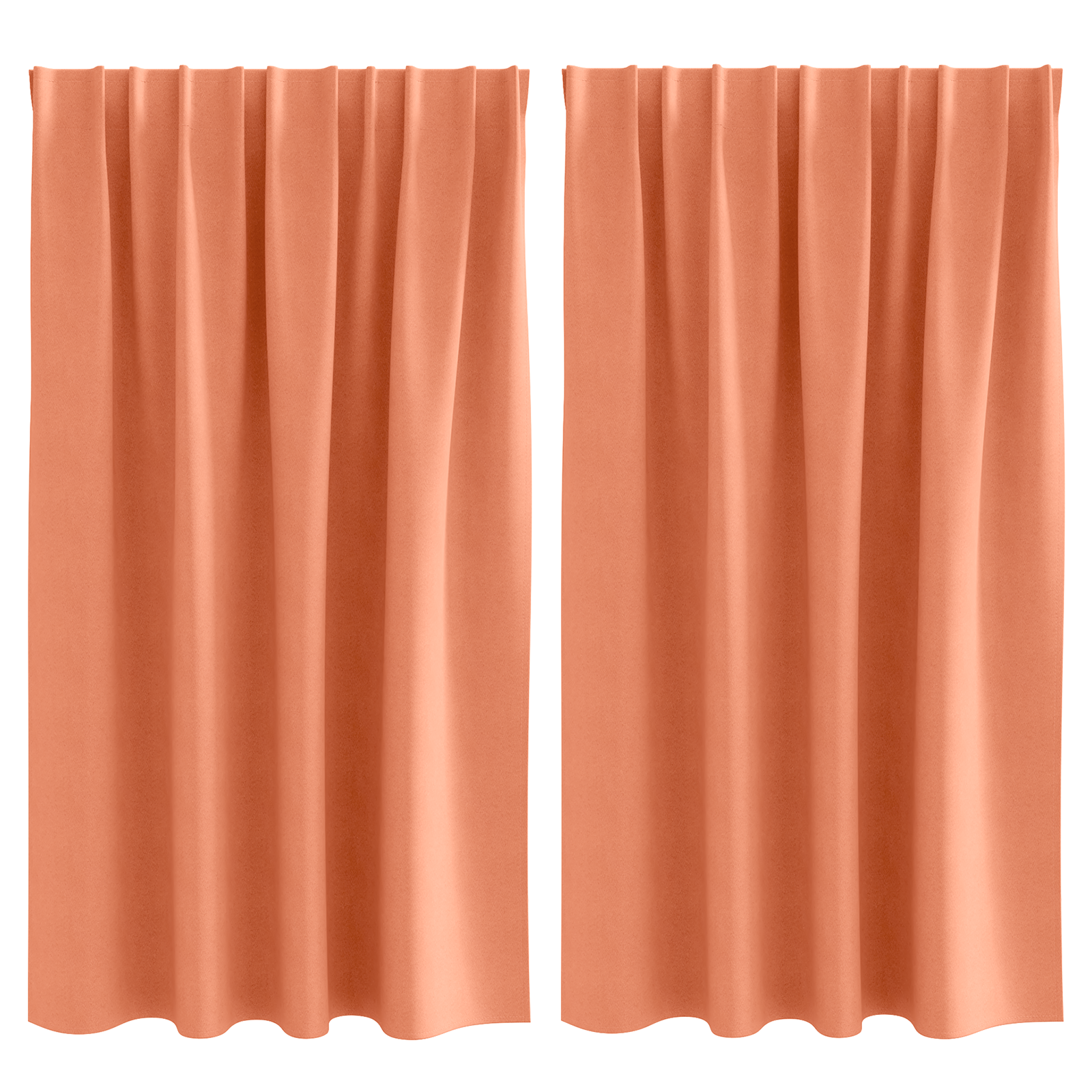 Gordijnen met gordijnen 2 pcs Terracotta 140 x 140 cm Polyester