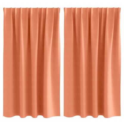 Gordijnen met gordijnen 2 pcs Terracotta 140 x 140 cm Polyester