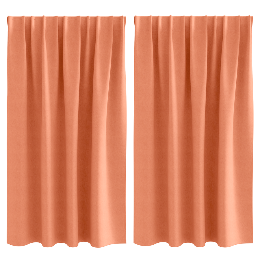 Gordijnen met gordijnen 2 pcs Terracotta 140 x 140 cm Polyester