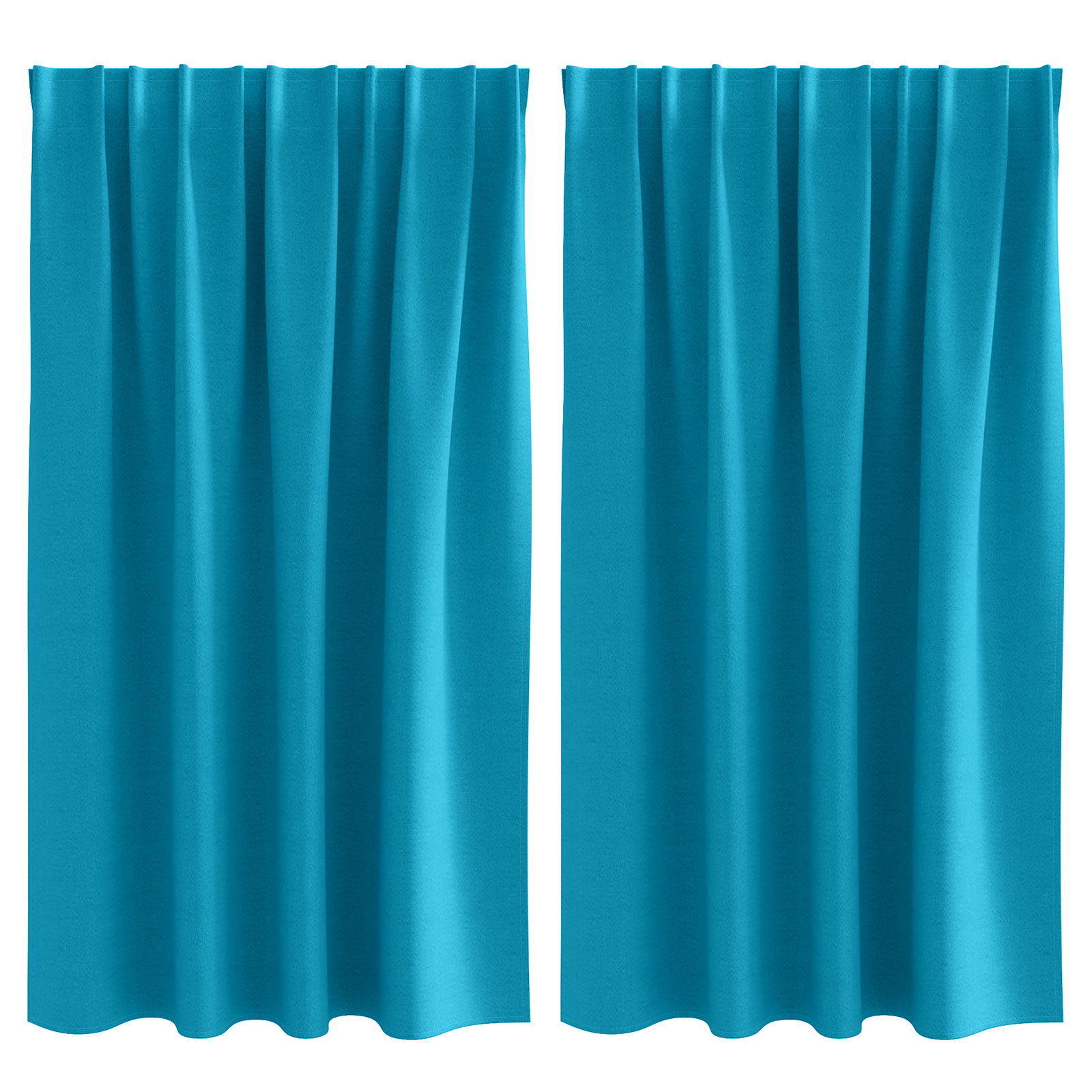Gordijnen met gordijnen 2 pcs Turquoise 140 x 140 cm Polyester