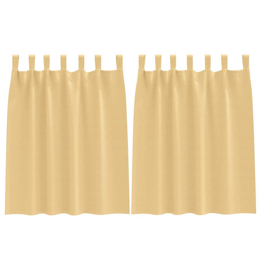 Verduisterende gordijnen 2 pcs Beige 140 x 140 cm Polyester