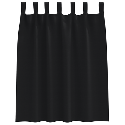 Verduisterende gordijnen 2 pcs Zwart 140 x 140 cm Polyester