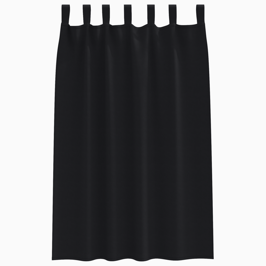 Verduisterende gordijnen 2 pcs Zwart 175 x 140 cm Polyester