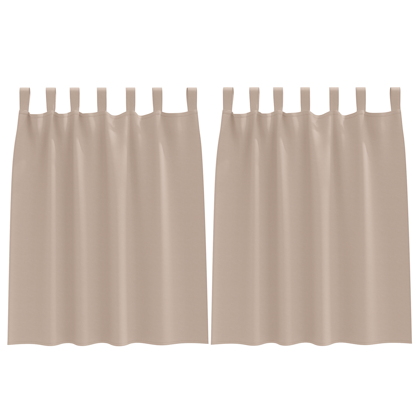 Verduisterende gordijnen 2 pcs Taupe 140 x 140 cm Polyester