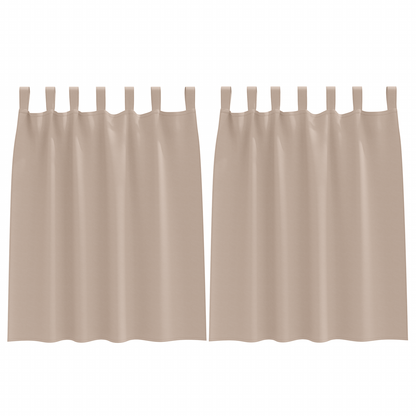 Verduisterende gordijnen 2 pcs Taupe 140 x 140 cm Polyester