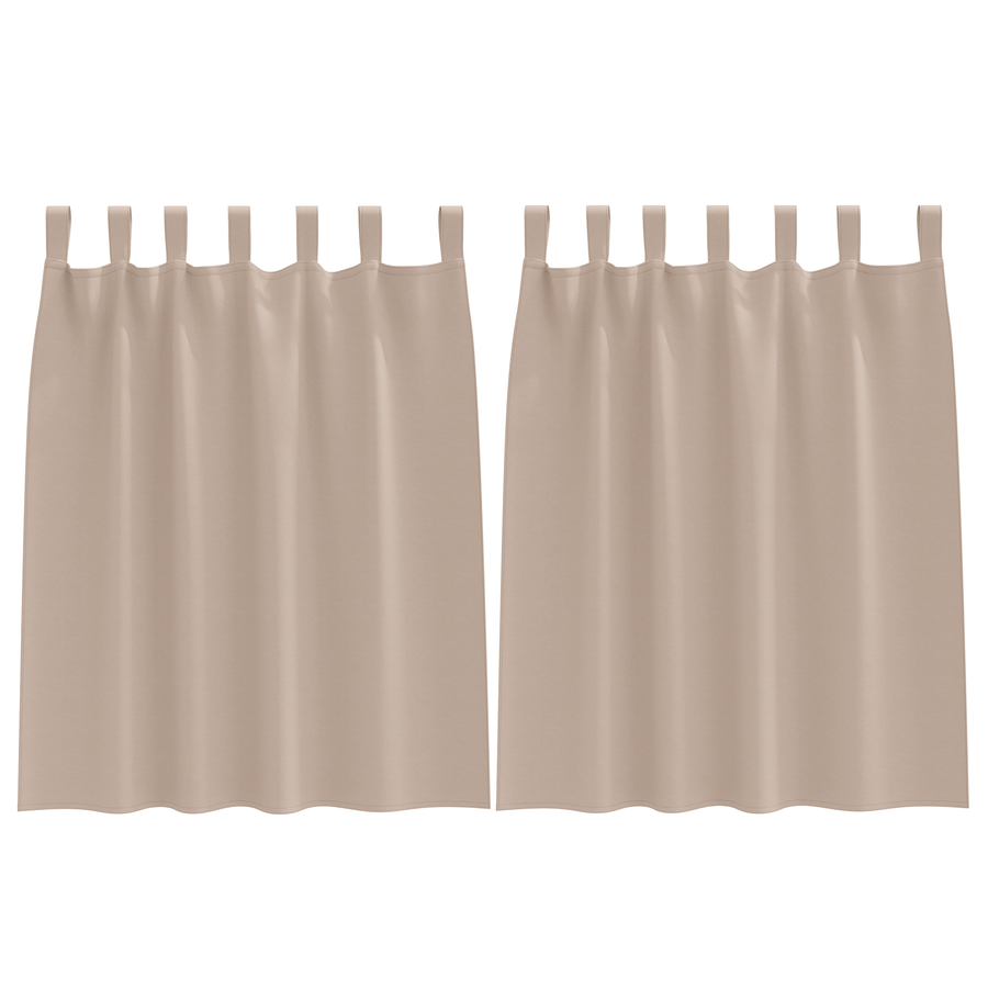 Verduisterende gordijnen 2 pcs Taupe 140 x 140 cm Polyester