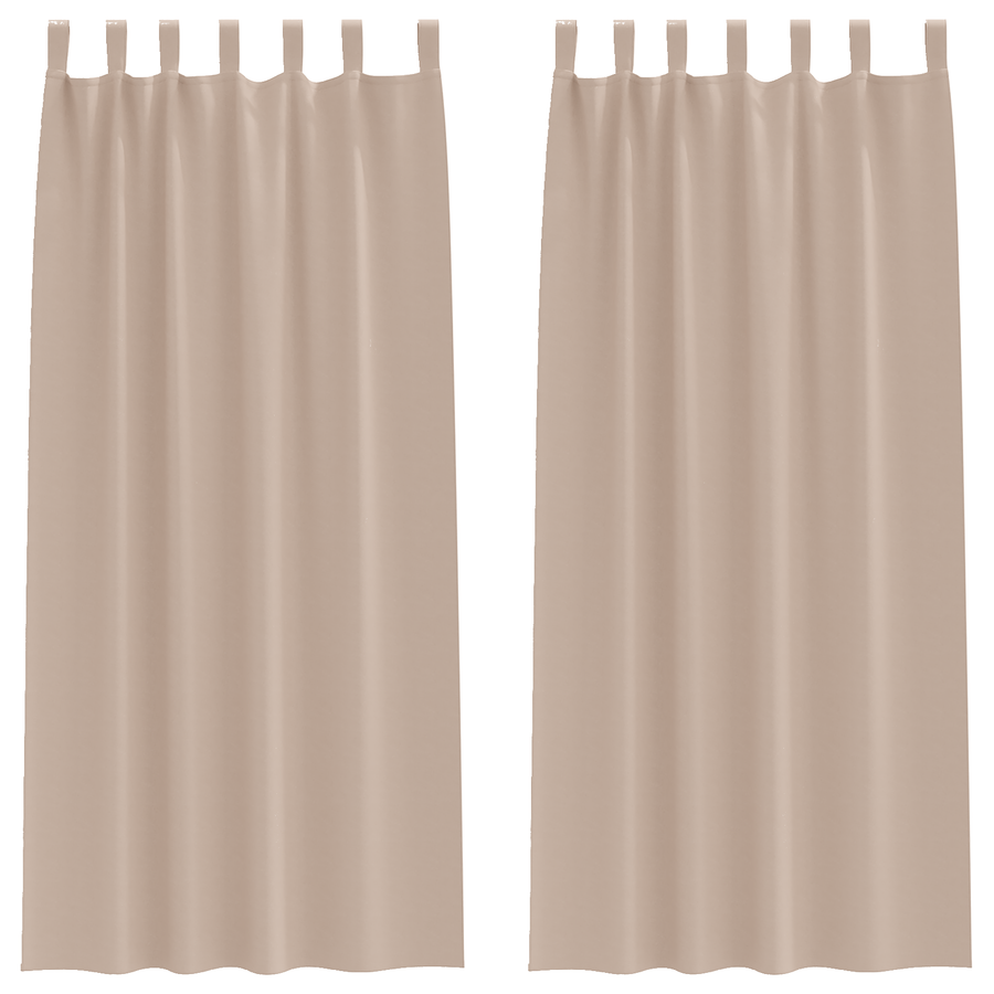 Verduisterende gordijnen 2 pcs Taupe 225 x 140 cm Polyester