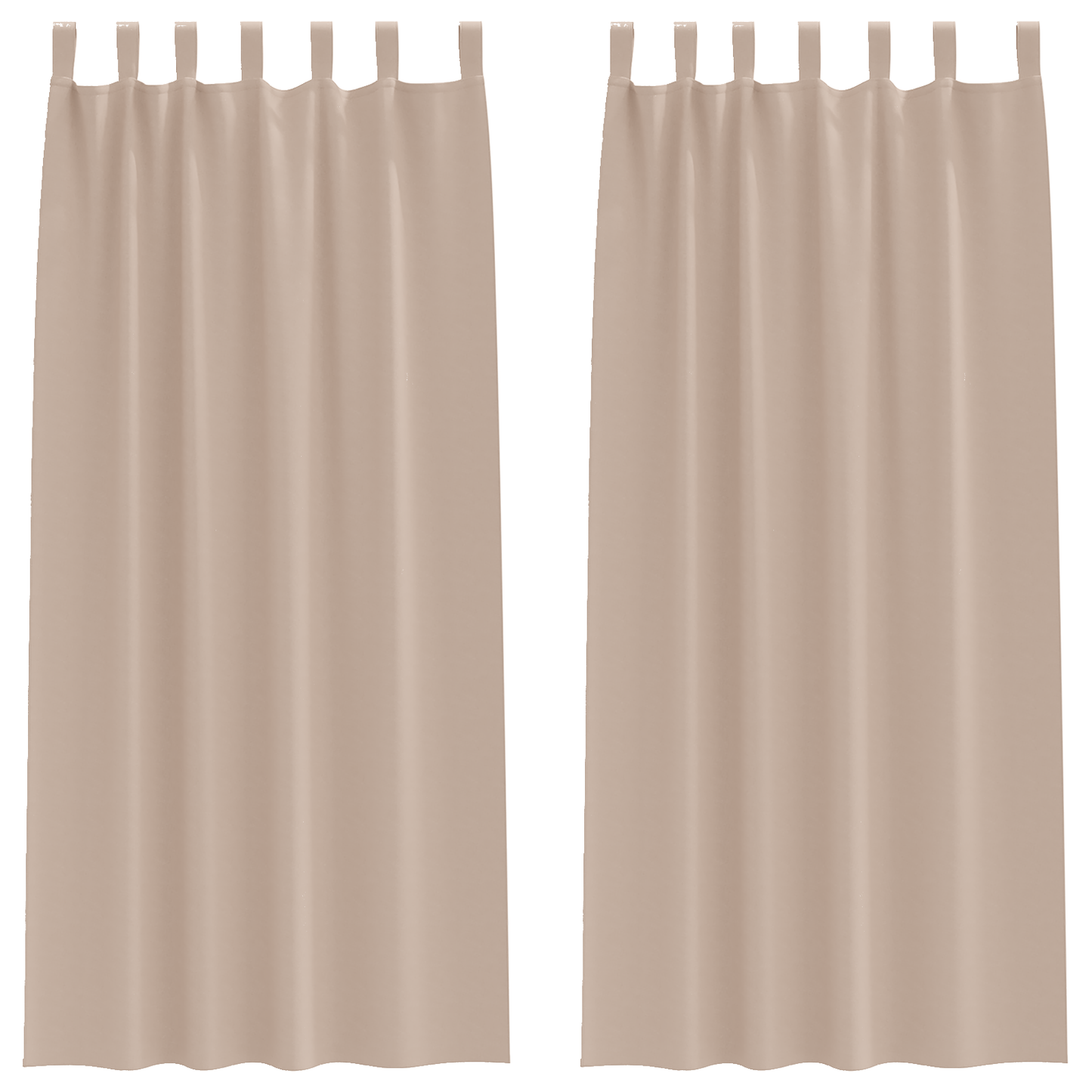 Gordijnen met gordijnen 2 pcs Taupe 260 x 140 cm Polyester