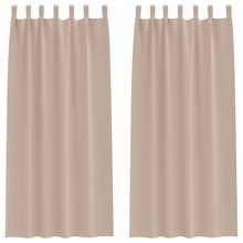 Gordijnen met gordijnen 2 pcs Taupe 260 x 140 cm Polyester