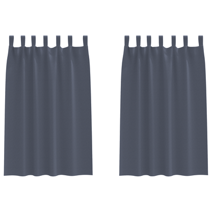 Verduisterende gordijnen 2 pcs Antraciet 175 x 140 cm Polyester