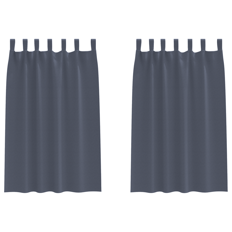 Verduisterende gordijnen 2 pcs Antraciet 175 x 140 cm Polyester