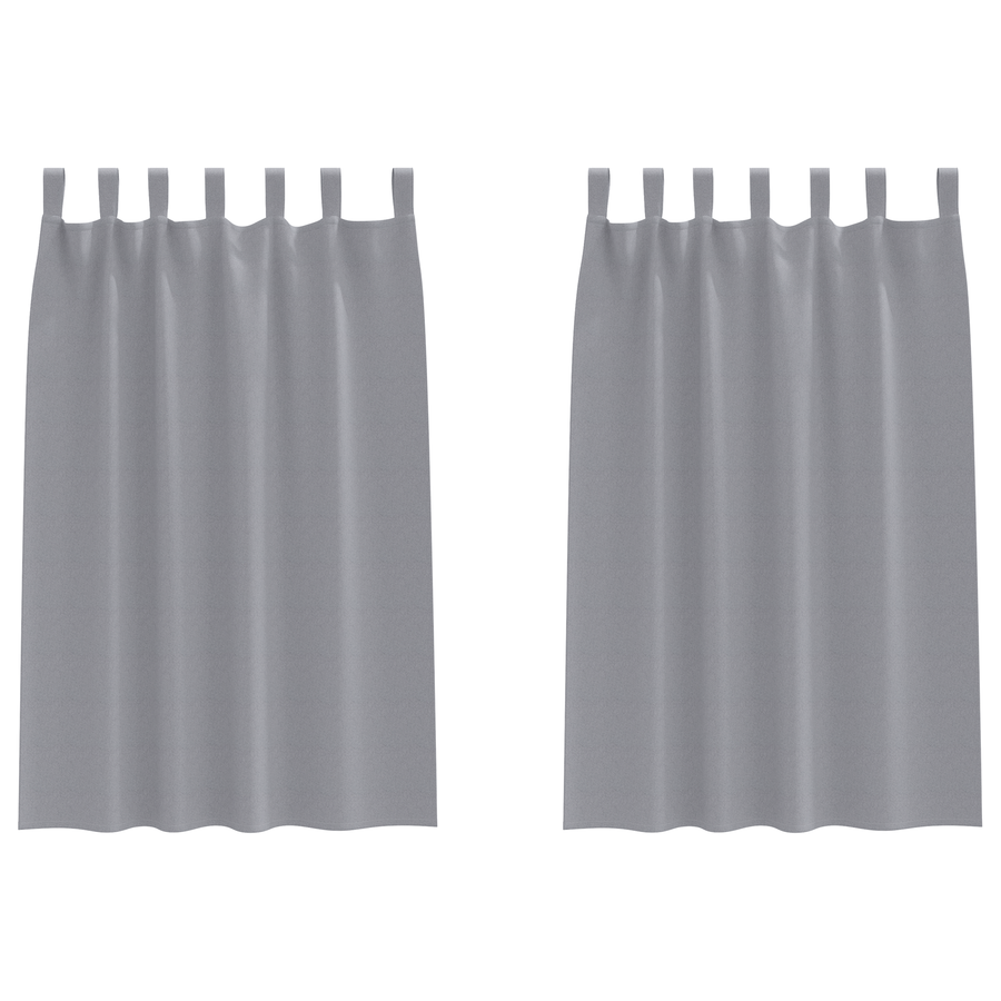 Verduisterende gordijnen 2 pcs Lichtgrijs 175 x 140 cm