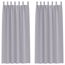 Gordijnen 2 pcs Metaalgrijs 260 x 140 cm Polyester