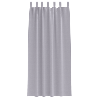 Gordijnen 2 pcs Metaalgrijs 260 x 140 cm Polyester