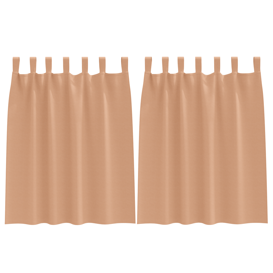 Verduisterende gordijnen 2 pcs Lichtbruin 140 x 140 cm