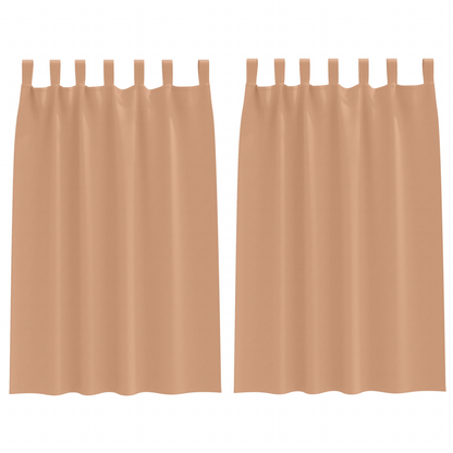 Verduisterende gordijnen 2 pcs Lichtbruin 175 x 140 cm