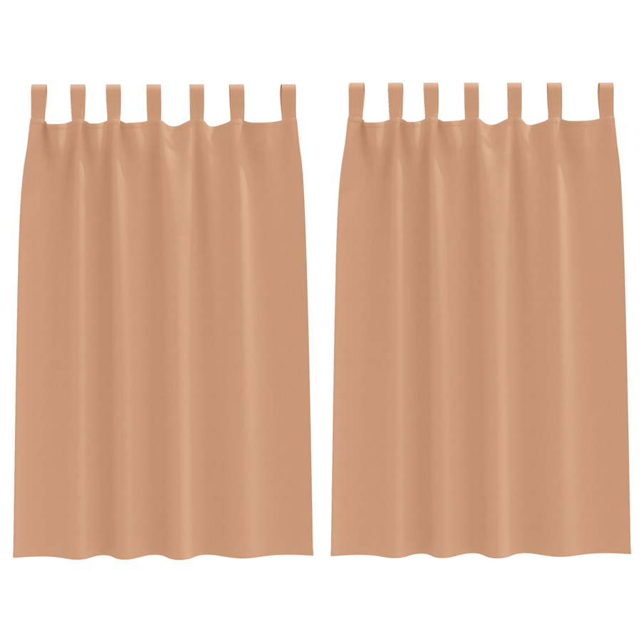 Verduisterende gordijnen 2 pcs Lichtbruin 175 x 140 cm