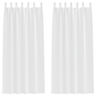 Blackout Curtains with Rings 2 pcs Pure White 245 x 140 cm