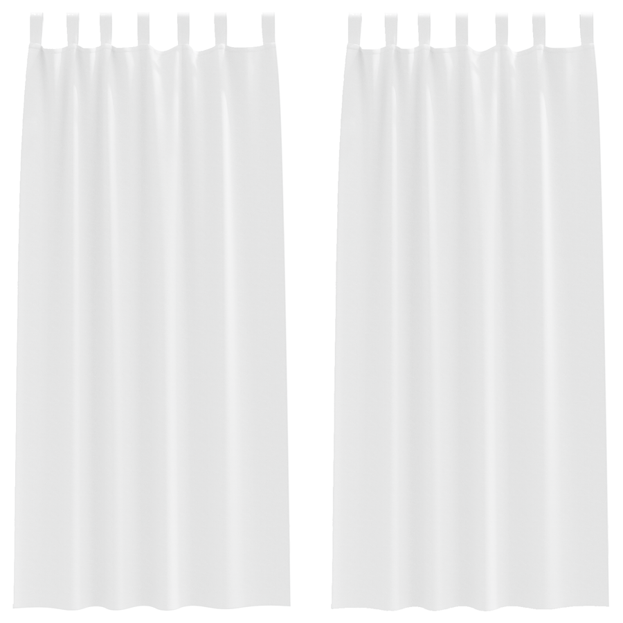 Verduisterende gordijnen 2 pcs Zuiverwit 245 x 140 cm Polyester