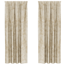 Velvet Gordijnen 2 stuks met Eyelets Crème 225x140 cm