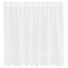 Kantgordijn met gordijnen Bloemen Wit 150 x 100 cm Polyester